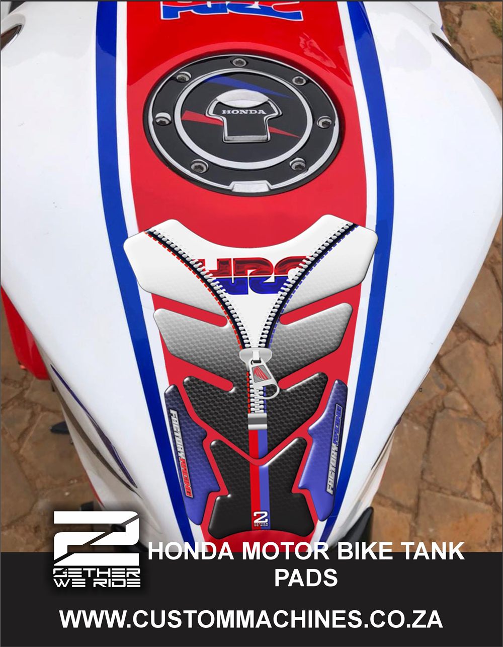 Honda Motorbike tank pads - K53 Learners Test